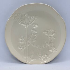 Threshold Ivory Appetizer Plate with Embossed Floral Design 6.5 Inch Replacement